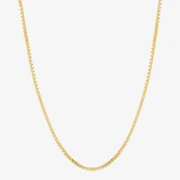 Made in Italy Womens 20 Inch Box Chain Necklace