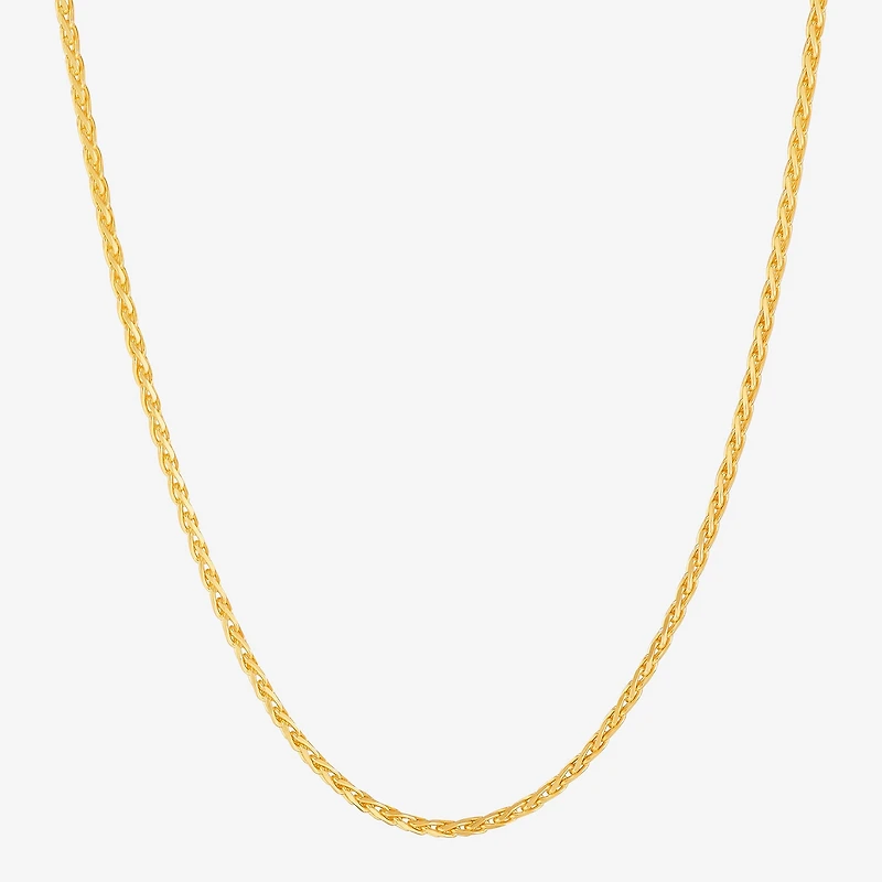 Made in Italy Womens 18 Inch Wheat Chain Necklace
