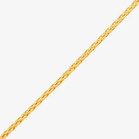 Made in Italy Womens 18 Inch Wheat Chain Necklace
