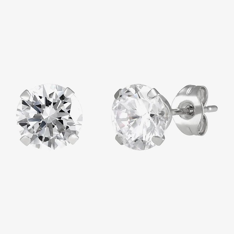 Limited Quantities! Womens White Cubic Zirconia 14K Gold 2-pc. Earring Set