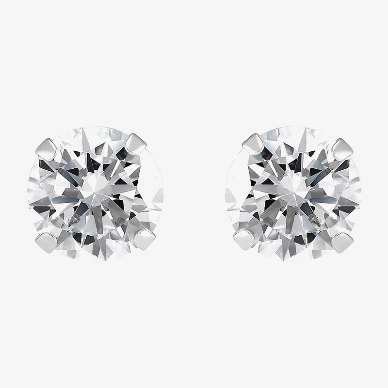 Limited Quantities! Womens White Cubic Zirconia 14K Gold 2-pc. Earring Set