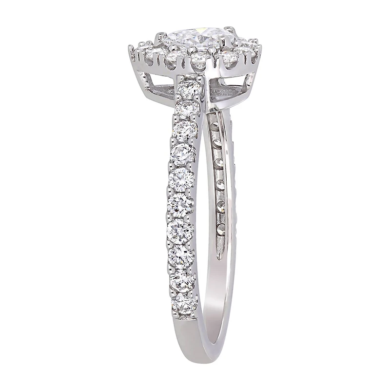Womens 1 CT. T.W. Natural White Diamond 14K Gold Pear Engagement Ring