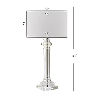 Safavieh Nina Column Crystal Table Lamp