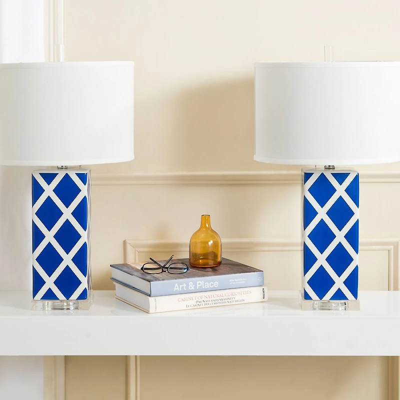 Safavieh Garden Lattice 27 In High Set Of 2 2-pc. Lamp Set