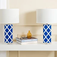 Safavieh Garden Lattice 27 In High Set Of 2 2-pc. Lamp Set