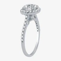 Signature By Modern Bride Womens 2 1/4 CT. T.W. Natural Diamond 14K Gold Cushion Side Stone Halo Bridal Set