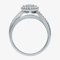 Womens 1/4 CT. T.W. Natural White Diamond Sterling Silver Heart Promise Ring