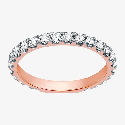 (H-I / I1) Womens 1 CT. T.W. Lab Grown White Diamond 10K Gold Eternity Wedding Band