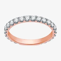 (H-I / I1) Womens 1 CT. T.W. Lab Grown White Diamond 10K Gold Eternity Wedding Band