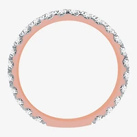 (H-I / I1) Womens 1 CT. T.W. Lab Grown White Diamond 10K Gold Eternity Wedding Band