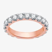 (H-I / I1) Womens 2 CT. T.W. Lab Grown White Diamond 10K Gold Eternity Wedding Band