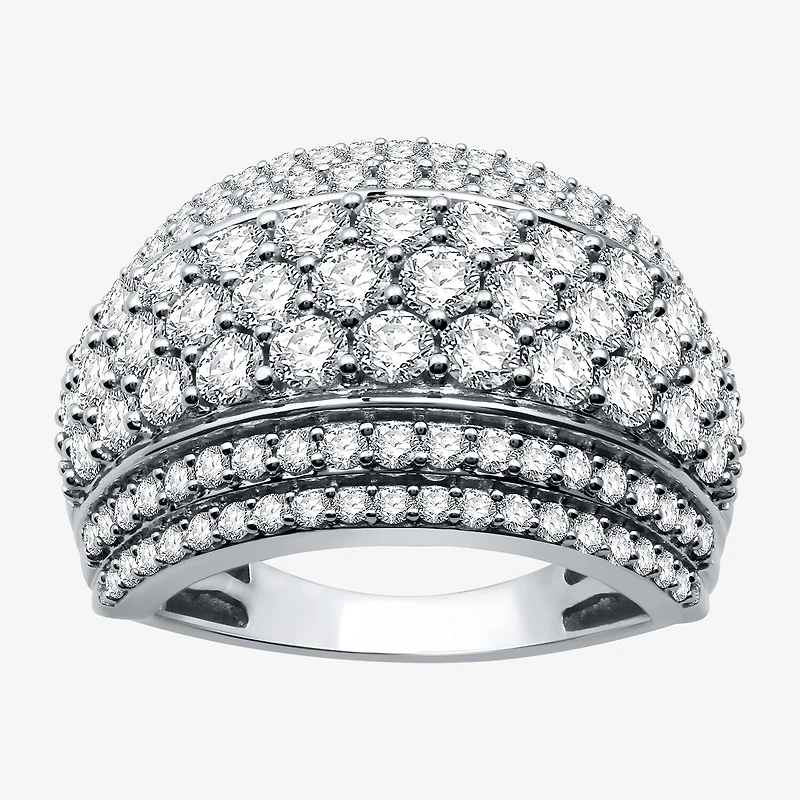 (H-I / I1) Womens 3 CT. T.W. Lab Grown White Diamond 10K Gold Anniversary Band