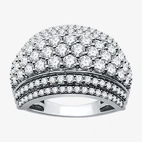 (H-I / I1) Womens 3 CT. T.W. Lab Grown White Diamond 10K Gold Anniversary Band