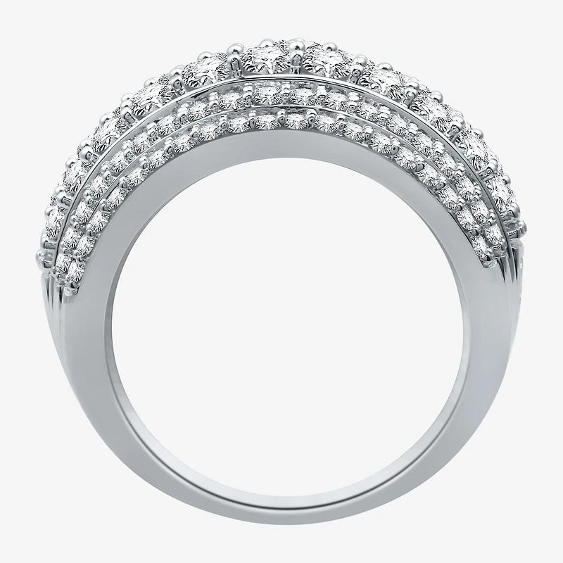 (H-I / I1) Womens 3 CT. T.W. Lab Grown White Diamond 10K Gold Anniversary Band