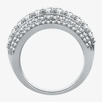 (H-I / I1) Womens 3 CT. T.W. Lab Grown White Diamond 10K Gold Anniversary Band