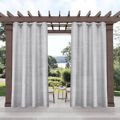 Exclusive Home Curtains Miami Grommet Top Light-Filtering Set of 2 Outdoor Curtain Panel