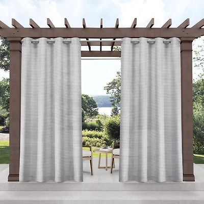 Exclusive Home Curtains Miami Grommet Top Light-Filtering Set of 2 Outdoor Curtain Panel