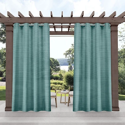Exclusive Home Curtains Miami Grommet Top Light-Filtering Set of 2 Outdoor Curtain Panel