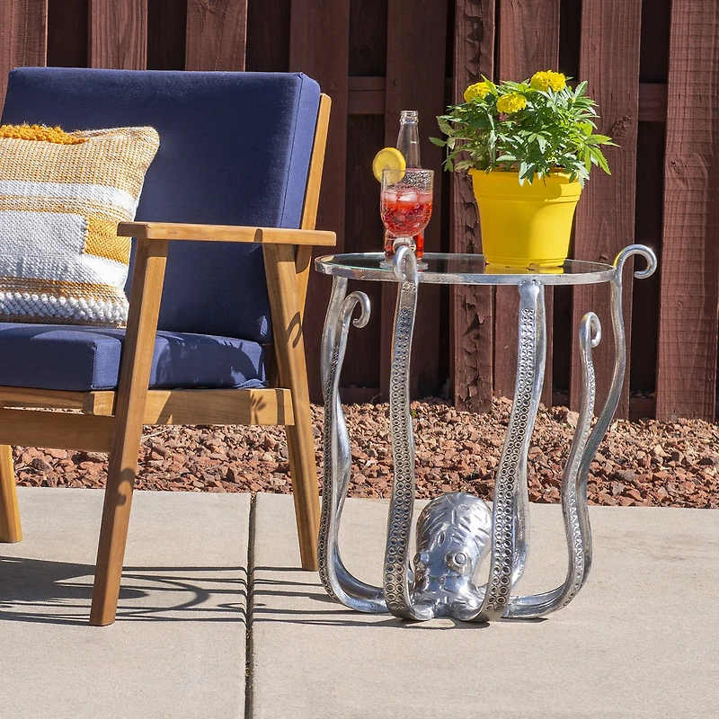 Linon Parnell Living Room Collection Metal End Table