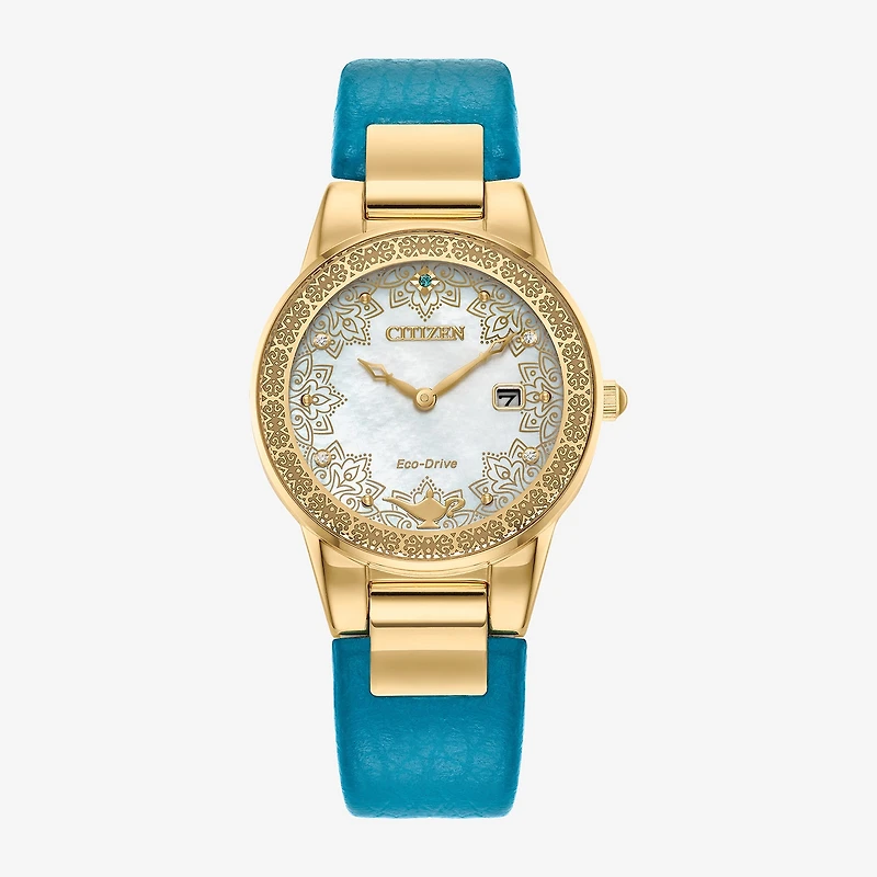 Citizen Jasmine Womens Blue Leather 2-pc. Watch Boxed Set Ga1072-07d