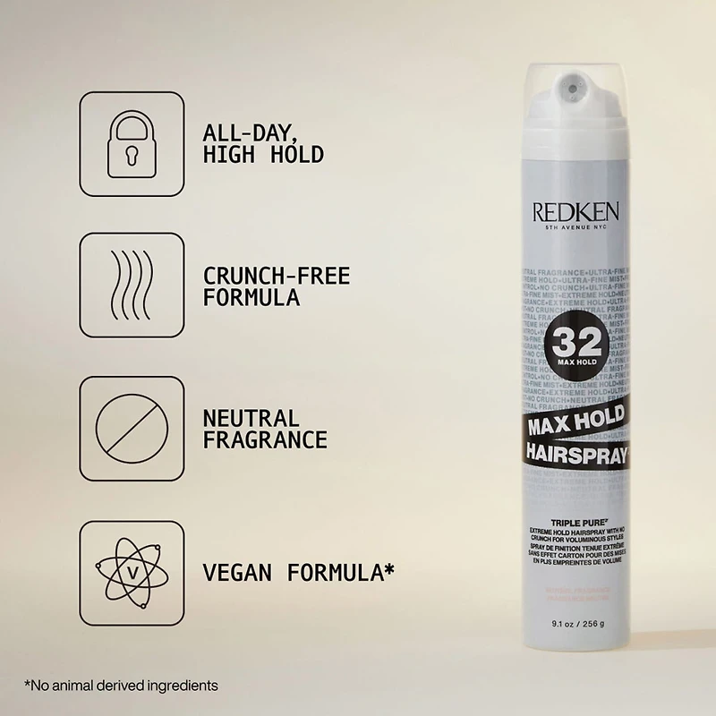 Redken Styling Max Hold Spray Neutral Fragrance Hair Spray 9.1 oz.