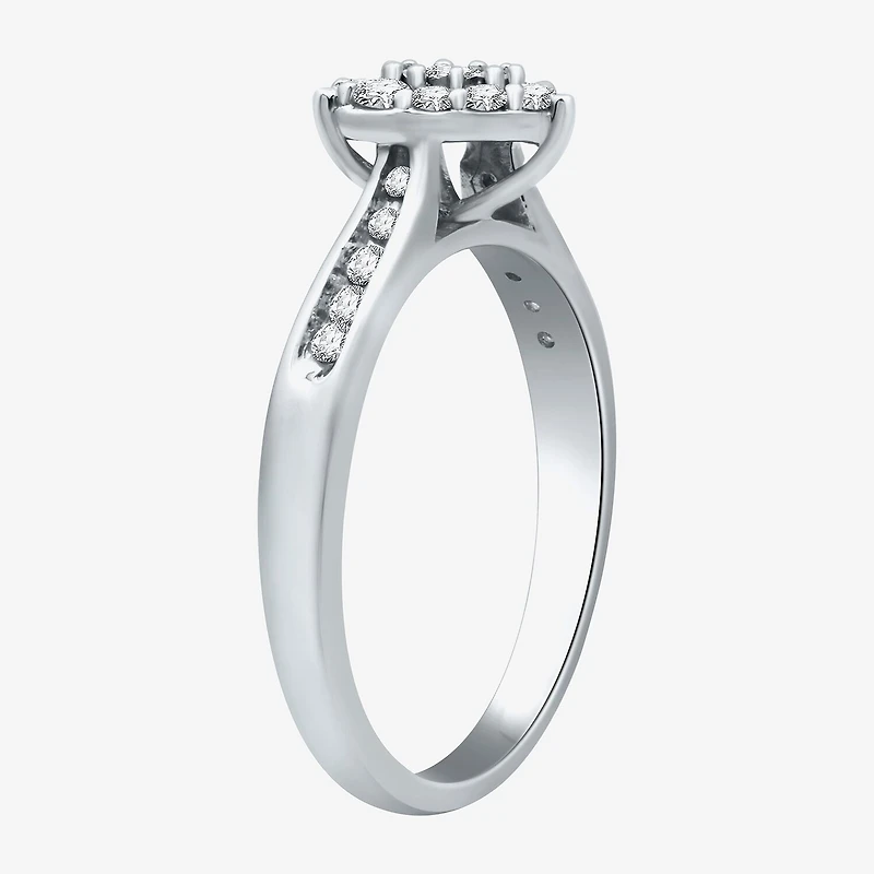 I Said Yes (H-I / I1) Womens 3/8 CT. T.W. Lab Grown White Diamond Sterling Silver or 14K Gold Over Heart Bridal Set