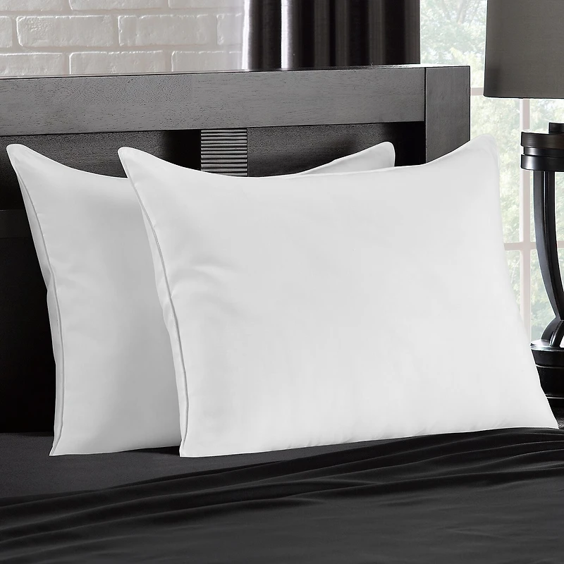 Ella Jayne Signature Plush Firm Allergy-Resistant Down Alternative Gel Filled Side/Back Sleeper Pillow Set of 2