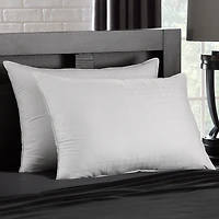 Ella Jayne Overstuffed 100% Cotton Dobby-Box Shell Firm Back/Side Sleeper Down Alternative Gel Filled Pillow Set of