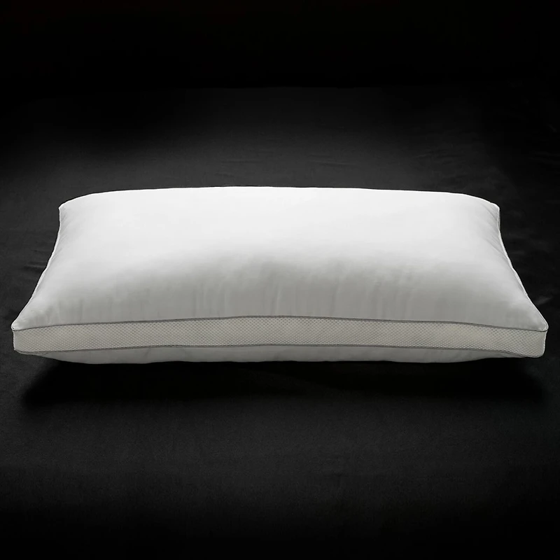 Ella Jayne Medium Density Memory Fiber filled Gussted sleeper pillow with 100% cotton mesh shell for All Sleep Positions