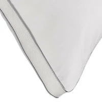 Ella Jayne Medium Density Memory Fiber filled Gussted sleeper pillow with 100% cotton mesh shell for All Sleep Positions
