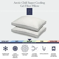 Ella Jayne Arctic Chill Super Cooling Gel Fiber Pillow Medium Density for All Sleep Positions Set of 2