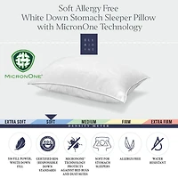 Ella Jayne MicronOne Technology for Allergy Bed Bug and Dust Mite free Down Alternative Pillow Medium Density