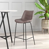 Zuo Modern Byron Upholstered Bar Stool