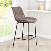Zuo Modern Byron Counter Height Upholstered Bar Stool