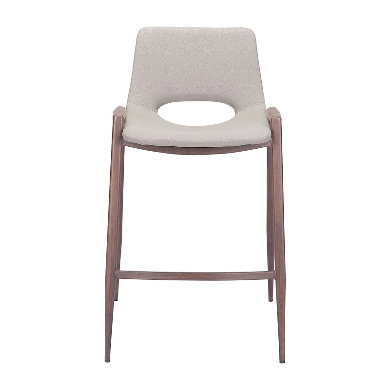 Zuo Modern Desi 2-pc. Counter Height Upholstered Bar Stool