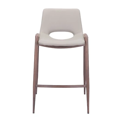 Zuo Modern Desi 2-pc. Counter Height Upholstered Bar Stool