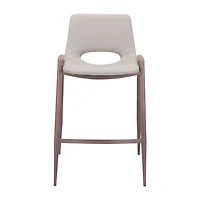 Zuo Modern Desi 2-pc. Counter Height Upholstered Bar Stool