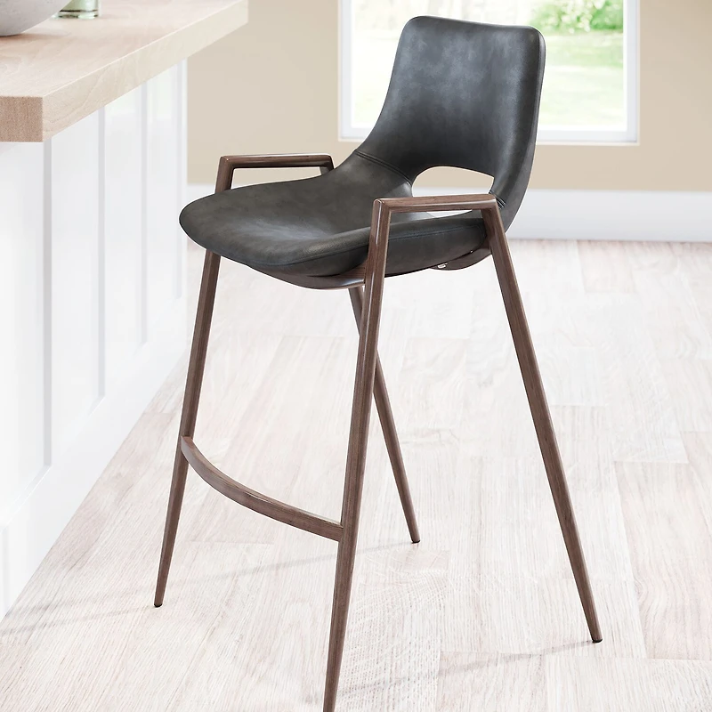 Zuo Modern Desi 2-pc. Counter Height Upholstered Bar Stool