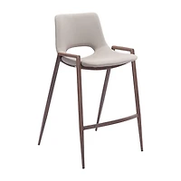 Zuo Modern Desi 2-pc. Counter Height Upholstered Bar Stool