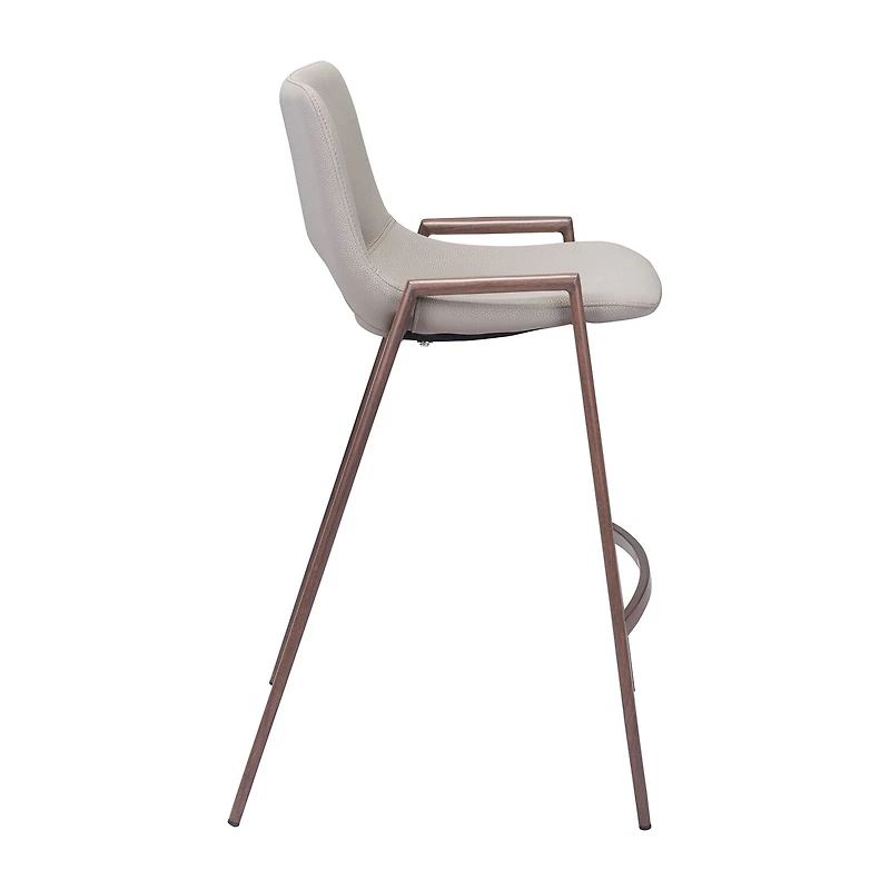 Zuo Modern Desi 2-pc. Counter Height Upholstered Bar Stool
