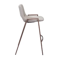 Zuo Modern Desi 2-pc. Counter Height Upholstered Bar Stool