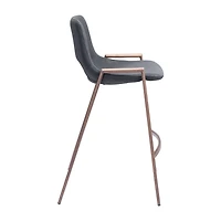 Zuo Modern Desi 2-pc. Counter Height Upholstered Bar Stool