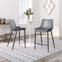 Zuo Modern Magnus 2-pc. Counter Height Upholstered Bar Stool