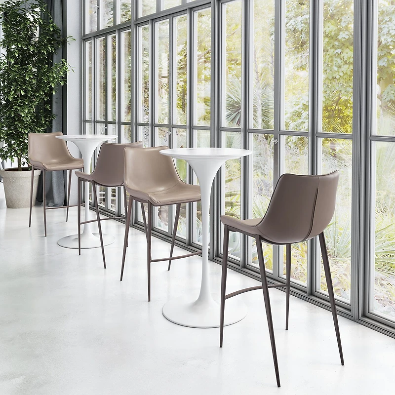Zuo Modern Magnus 2-pc. Upholstered Bar Stool