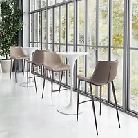Zuo Modern Magnus 2-pc. Upholstered Bar Stool