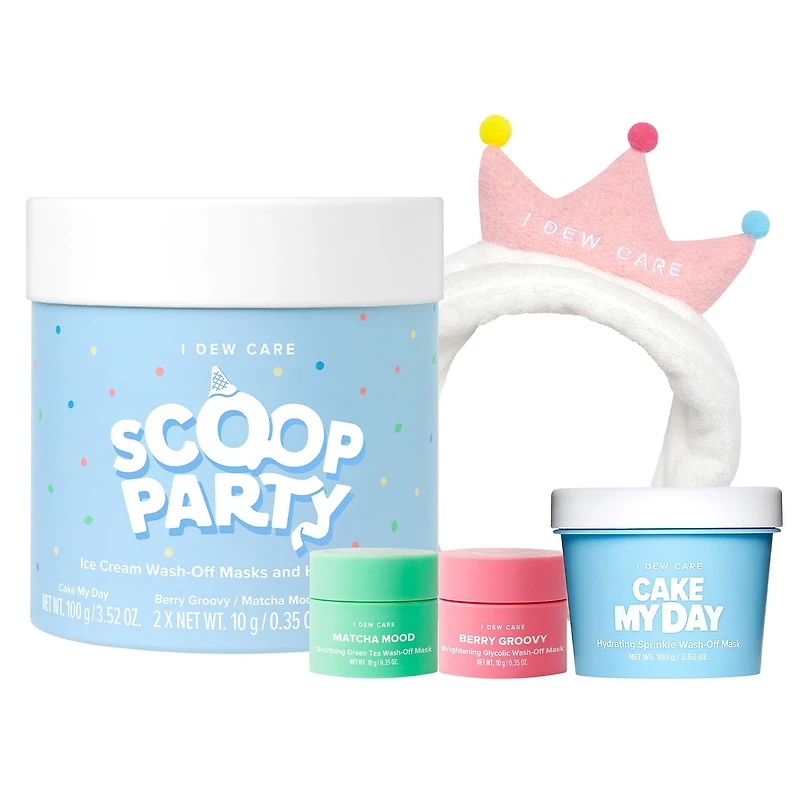 I Dew Care Scoop Party Mask Set With Headband ($35 Value)