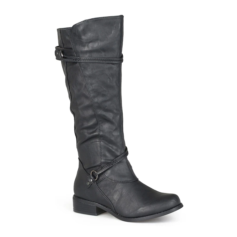Journee Collection Womens Wide Calf Flat Heel Riding Boots