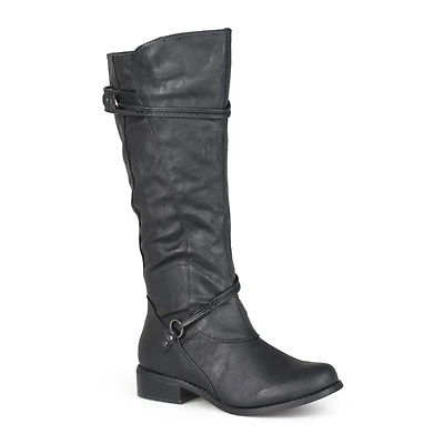 Journee Collection Womens Wide Calf Flat Heel Riding Boots