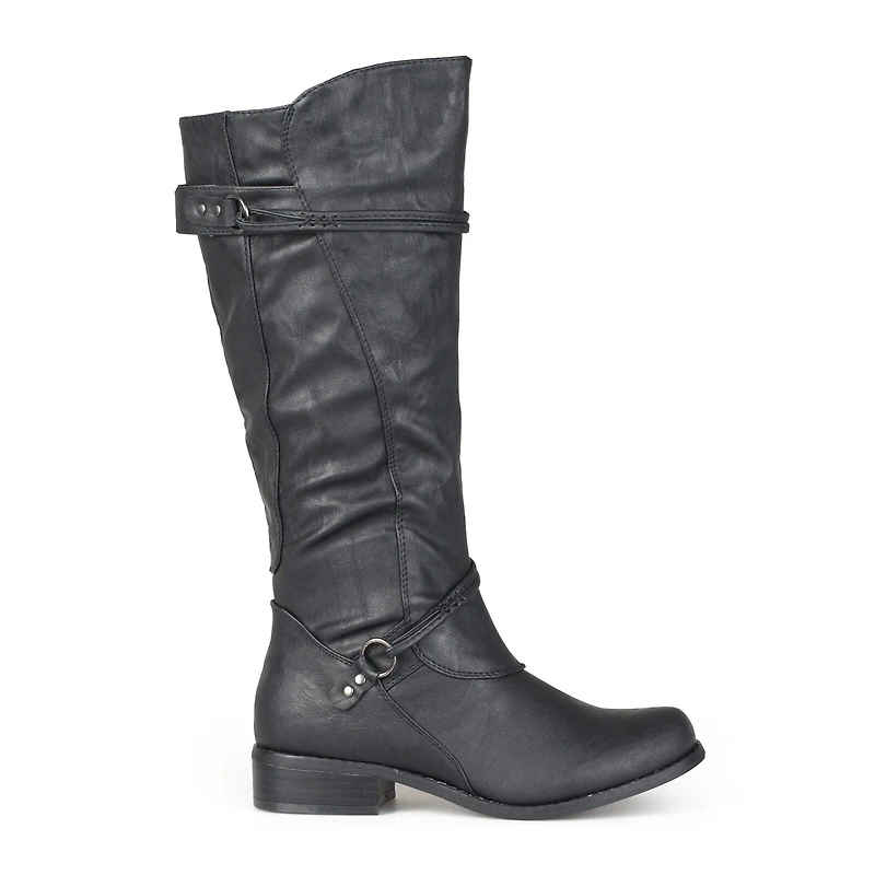 Journee Collection Womens Wide Calf Flat Heel Riding Boots