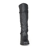 Journee Collection Womens Wide Calf Flat Heel Riding Boots